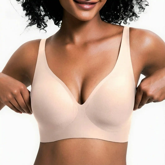 Sujetador sin aros con escote en V