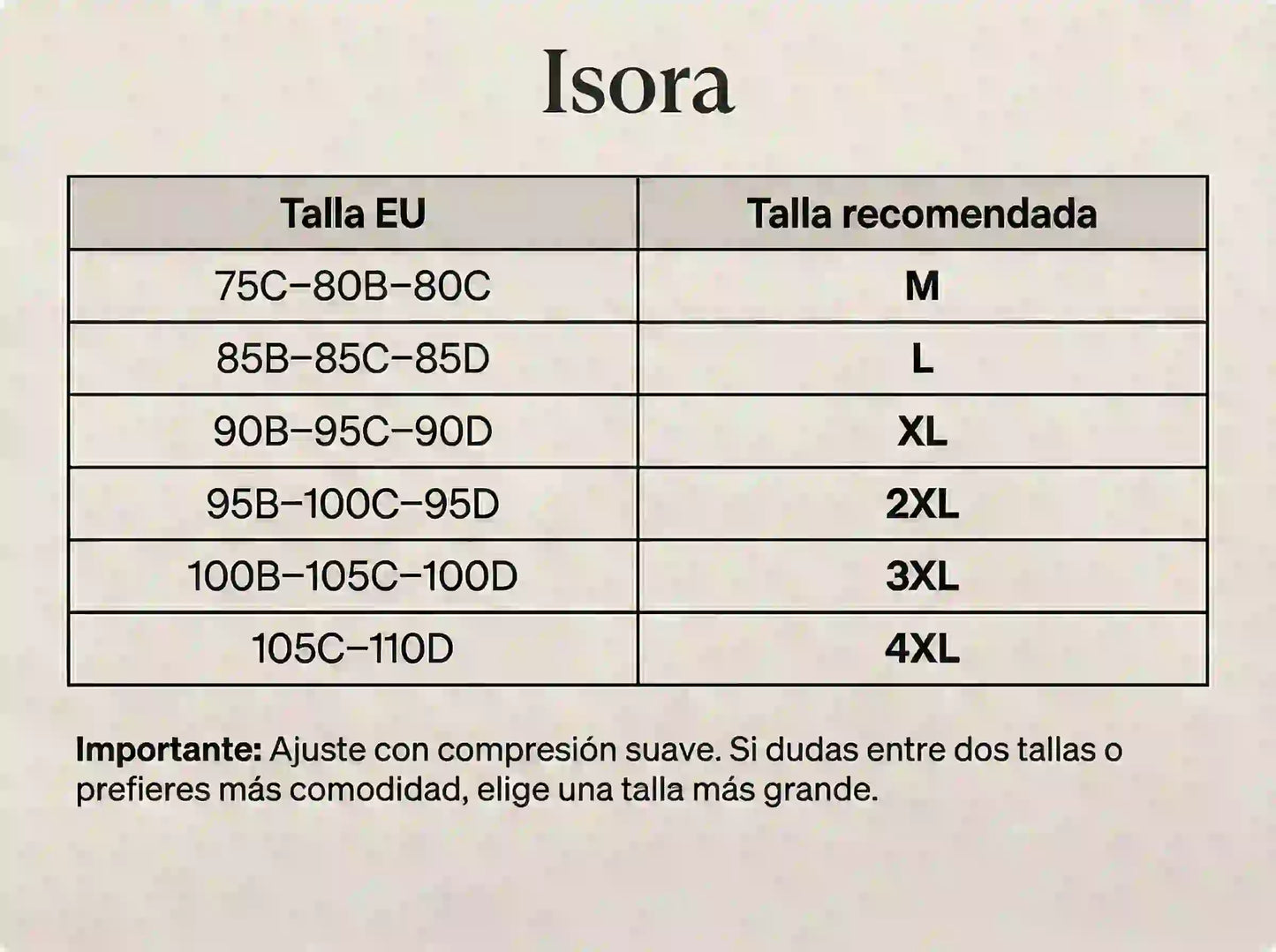 Sujetador Isora de gel